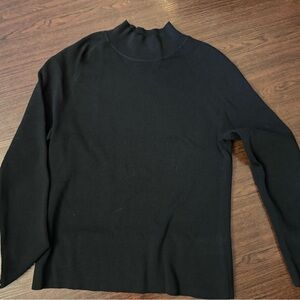 Talbots Knit Black Mock Neck Sweater